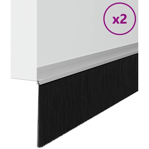  Samoljepljivi pečati za vrata 2 kom. 100 cm Aluminijski legura Srebrna Slike