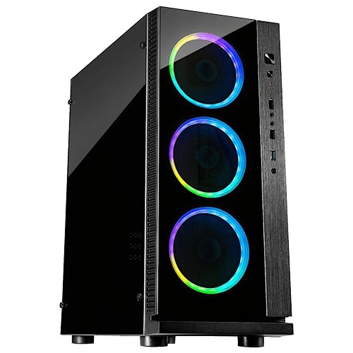 Inter-tech pc chassisCase ATX Midi W-III RGB w/o PSU Slike