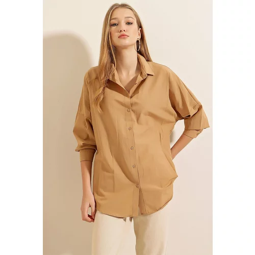 Bigdart Plus Size Shirt - Brown - Regular fit