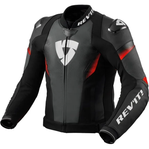 Rev'it! Jacket Control Black/Neon Red 48 Kožna jakna