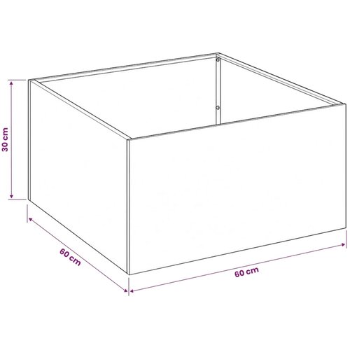  Vrtna saksija Antracit 60 x 60 x 30 cm Čelična vrata - Antracit 60 x 60 x 30 cm 1 Slike