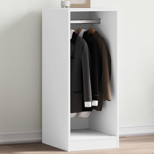 The Living Store Garderobna omara bela 48x41x102 cm iverna plošča - Garderobna Omara, (21658123) Cene