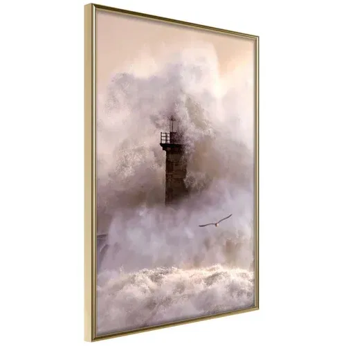  Poster - Lighthouse During a Storm 20x30