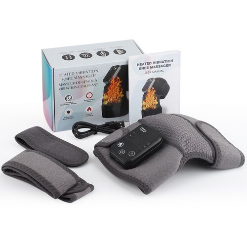 INF Segrevan vibracijski masažer kolena z 3 stopnjami toplote in 4000mAh Gray, (5000298827) Cene