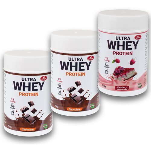Olympic Ultra Whey protein 750g Čokolada, Čokolada, Malina Čiz-kejk, 3 komada Cene