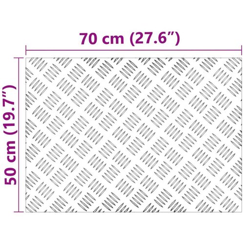 VidaXL Siva Guma 70 x 50 x 0.2 cm Neklizajuće Stepenice Pravokutne Slike