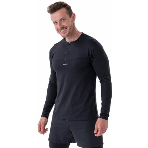 NEBBIA Muška majica dugih rukava Layer Up Black XXL Cene