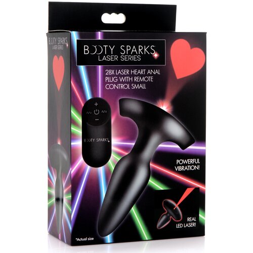 Booty Sparks Laser Heart Small Anal Plug with Remote Control Black Cijene