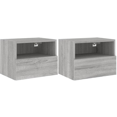 vidaXL Stenska TV omarica 2 kosa siva sonoma 40x30x30 cm inž. les, (21016982) Cene