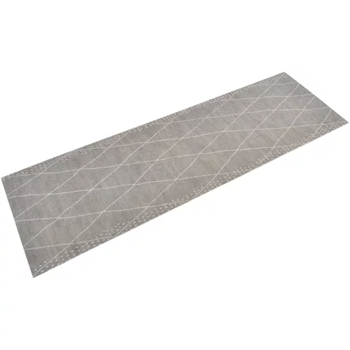 Kuhinjski tepih perivi s uzorkom rombova 60 x 180 cm baršunasti