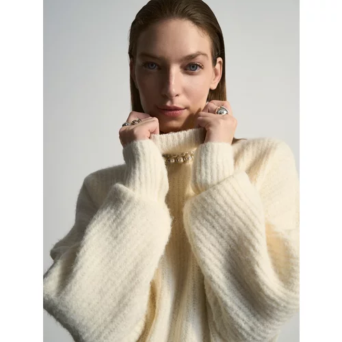 Reserved - Džemper od mješavine vune - bijela