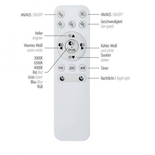 Just LIGHT. 14447-18 - LED RGBW prigu&amp;scaron;iva plafonski ventilator LENO LED/44W/230V + daljinski upravljač Slike
