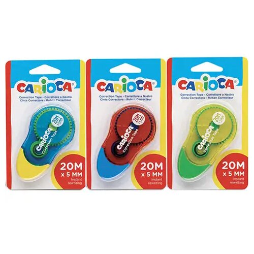 Carioca Korekturni trak 20mx5mm v treh različicah - Slike