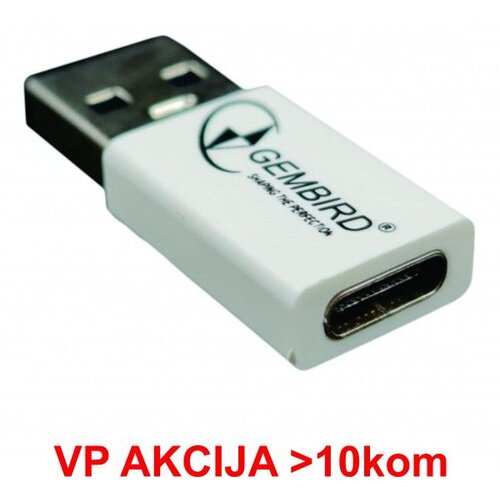 Gembird CCP-USB3-AMCM-0M** USB 3.1 AM to Type-C female adapter cable/ White (Alt.A-USB3-AMCF-01/ 79) Slike