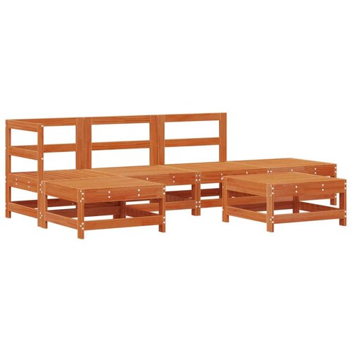  Set lounge namje&amp;scaron;taja za vrt 5 pcs Vosak smeđa i taupe - Vosak smeđa bor Slike