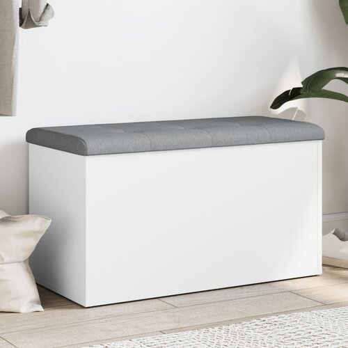 vidaXL Klupa za pohranu bijela 82 x 42 x 45 cm od konstruiranog drva Cijene
