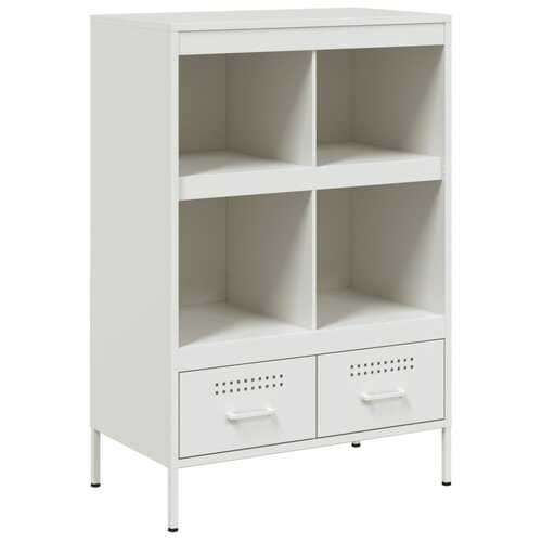  Visoka komoda bijela 68x39x101,5 cm od čelika Slike