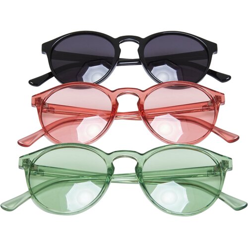 Urban Classics Accessoires Sunglasses Cypress 3-Pack black/palepink/vintagegreen Slike