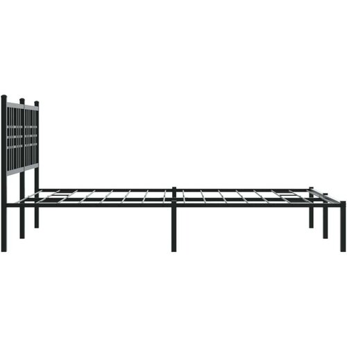 VidaXL metalni okvir za krevet s uzglavljem crni 140x190 cm Slike