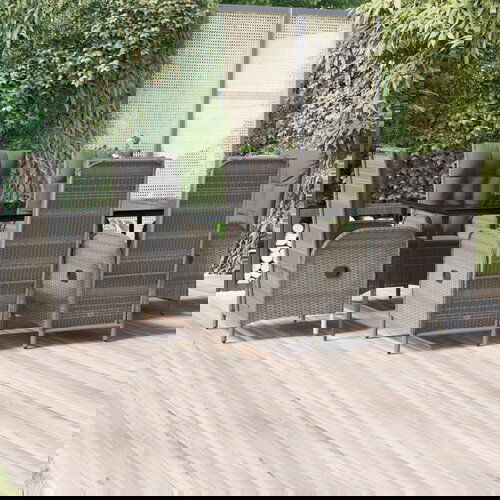 vidaXL 7-dijelni vrtni blagovaonski set crno-sivi od poliratana Cijene