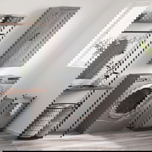 vidaXL Zidni ormarić siva boja hrasta 34 5x34x90 cm konstruirano drvo Cene
