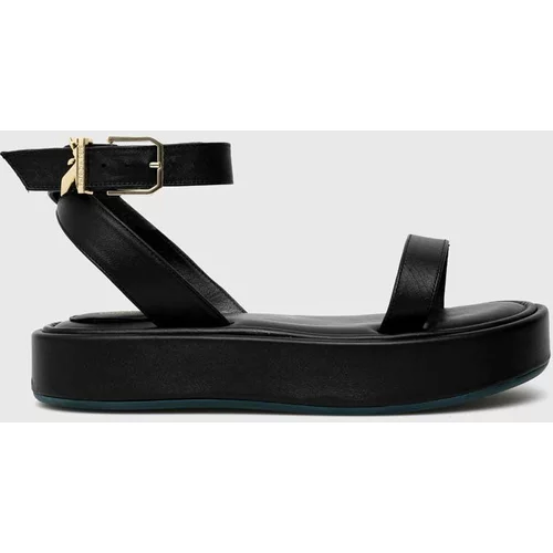 Patrizia Pepe Kožne sandale za žene, boja: crna, s platformom, 8X0055 L026 K103