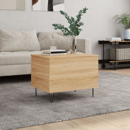  Stolić za kavu boja hrasta 60 x 44,5 x 45 cm konstruirano drvo Slike