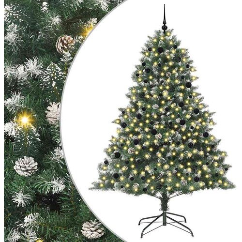 VidaXL Umjetno božićno drvce s stalakom Zelena 160 x 160 x 240 cm Slike