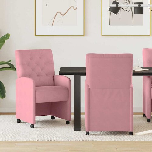  Blagovačke stolice s kotačima 2 pcs Ružičasta 58 x 67 x 97 cm Cijene