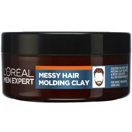L'Oréal Paris Men Expert Barber Club Messy Hair Molding Clay glina za oblikovanje kose srednje čvrstoće 75 ml za moške