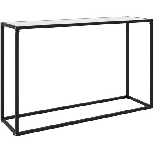  Konzolna mizica bela 120x35x75 cm kaljeno steklo Cene