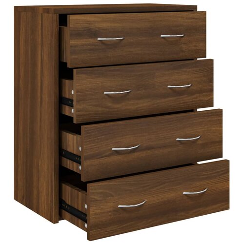 Maison Chic Komoda - Predalnik s 4 predali 60x30,5x71 cm rjavi hrast, (21720369) Cene