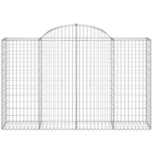  Lučne gabionske ko&amp;scaron;are 4 kom 200x50x120/140cm pocinčano željezo Slike