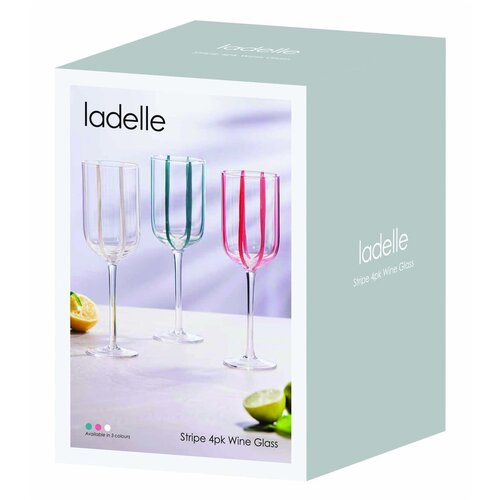 Ladelle Kozarci za vino v kompletu 4 ks 350 ml Stripe &amp;ndash; Slike