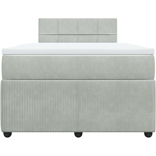Box spring krevet s madracem svjetlosivi 120x200 cm bar&amp;scaron;unasti Slike