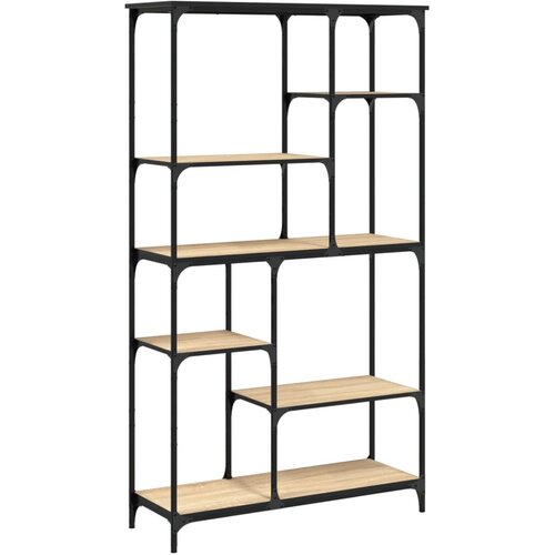 Maison Chic Knjižna omara - Knjižna polica - Knjižni regal sonoma hrast 99x35,5x176 cm inž. les in jeklo, (21723180) Slike