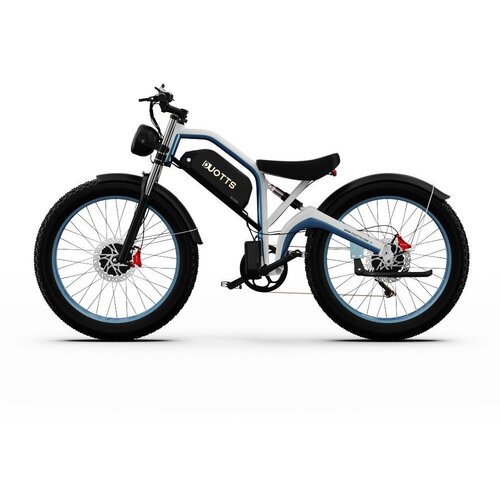Duotts električno kolo N26, 750 W*2 motorja, največja hitrost 55 km/h, napihljive pnevmatike 26*4,0', baterija samsung 48 v 20 ah - modra, (21262897) Cene