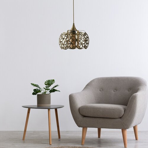  Nevra Büyük Tekli Sarı Bal Camlı Multicolor Chandelier Cene