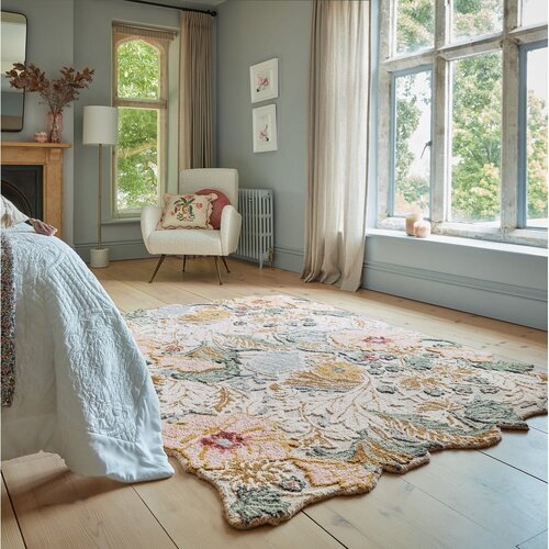 Flair Rugs svetlo rožnata ročno tkana volnena preproga 200x290 cm daphne shaped floral &amp;ndash; Slike