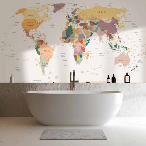  Foto tapeta - World Map 500x350 Vodootporna Cene