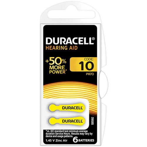  Duracell 10/ PR70 1.45V baterija za slusni aparat pakovanje 6kom Slike
