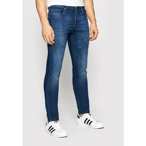 Selected Homme Jeans hlače Leon 16083063 Mornarsko modra Slim Fit