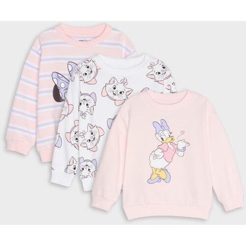 Sinsay Pamučne crewneck majice dugih rukava s printom 3 pack Disney Slike