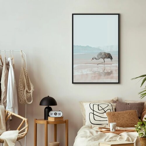  Slika - Crane in the Morning (1 Part) Vertical 40x60 U crnom drvenom okviru Slike