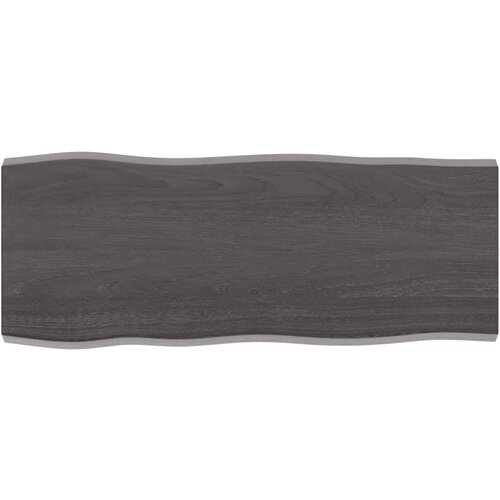 vidaXL Mizna plošča temno siva 100x40x4 cm obdelana trdna hrastovina, (20817904) Cene