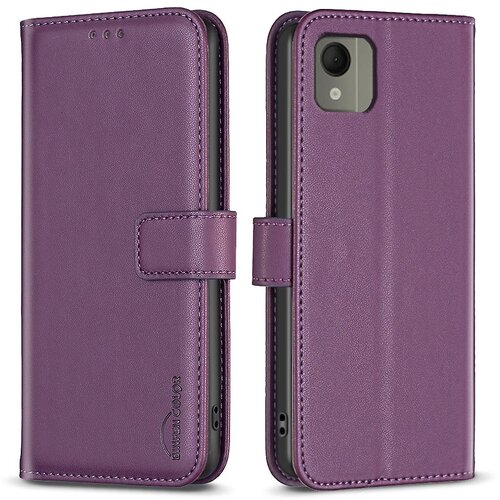 INORCO Ovitek za telefon s stojalom za denarnico za Nokia C110, usnjena torbica TPU+PU za telefon, odporna proti udarcem, (22033213) Slike