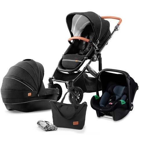 Kinderkraft KOLICA ZA BEBE 3U1 PRIME MINK PRO BLACK Slike