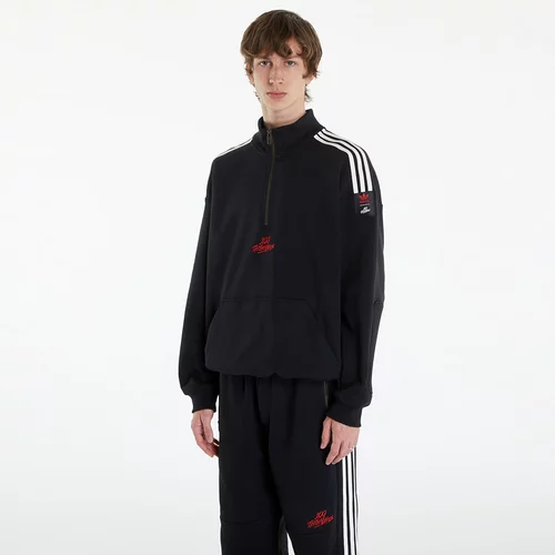 Adidas Dukserica 100T Half-Zip za muškarce, boja: crna, s aplikacijom, IW4594