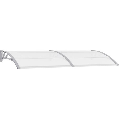  Nadstre&amp;scaron;nica za vrata siva i prozirna 240 x 80 cm PC Slike