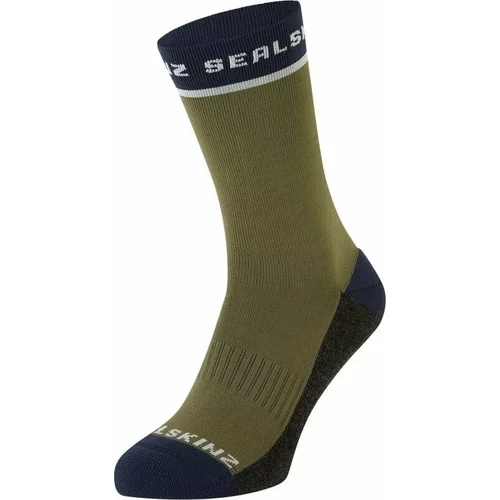 Sealskinz Foxley Mid Length Active Sock Olive/Grey/Navy/Cream L/XL Biciklistički čarape